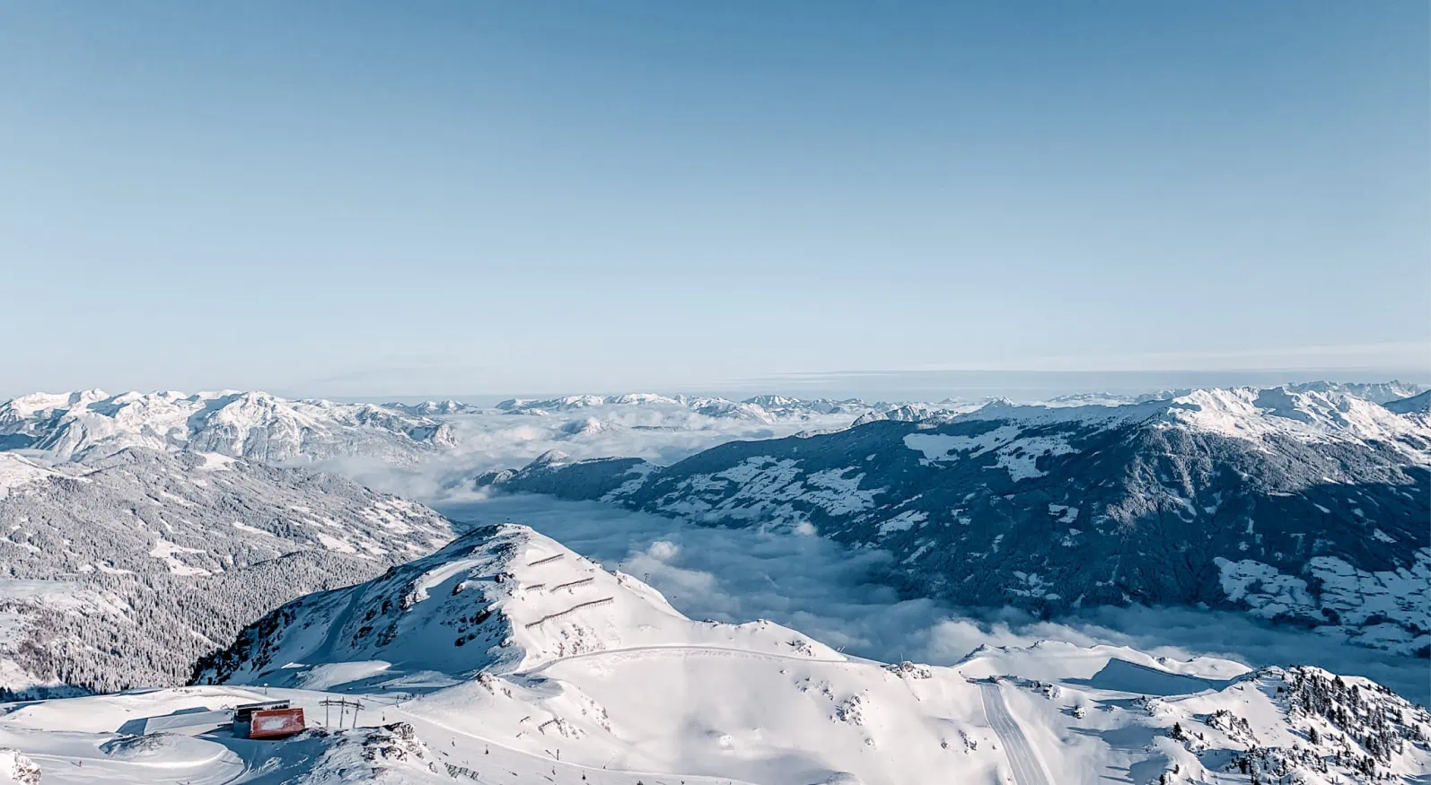 Overzicht van skigebied Mayrhofen in Oostenrijk